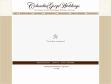 Tablet Screenshot of columbiagorgeweddings.com